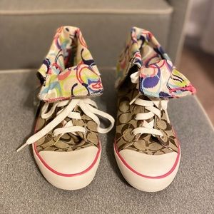 NEW Coach Bonney High Tops Pink Sneakers Size 8